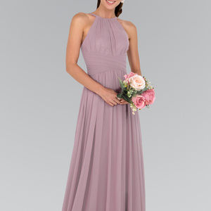 High Neckline A-Line Long Prom Dress GL1524